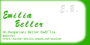 emilia beller business card